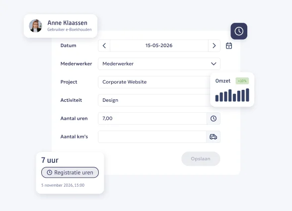 Uren en kilometers bijhouden in e-Boekhouden.nl