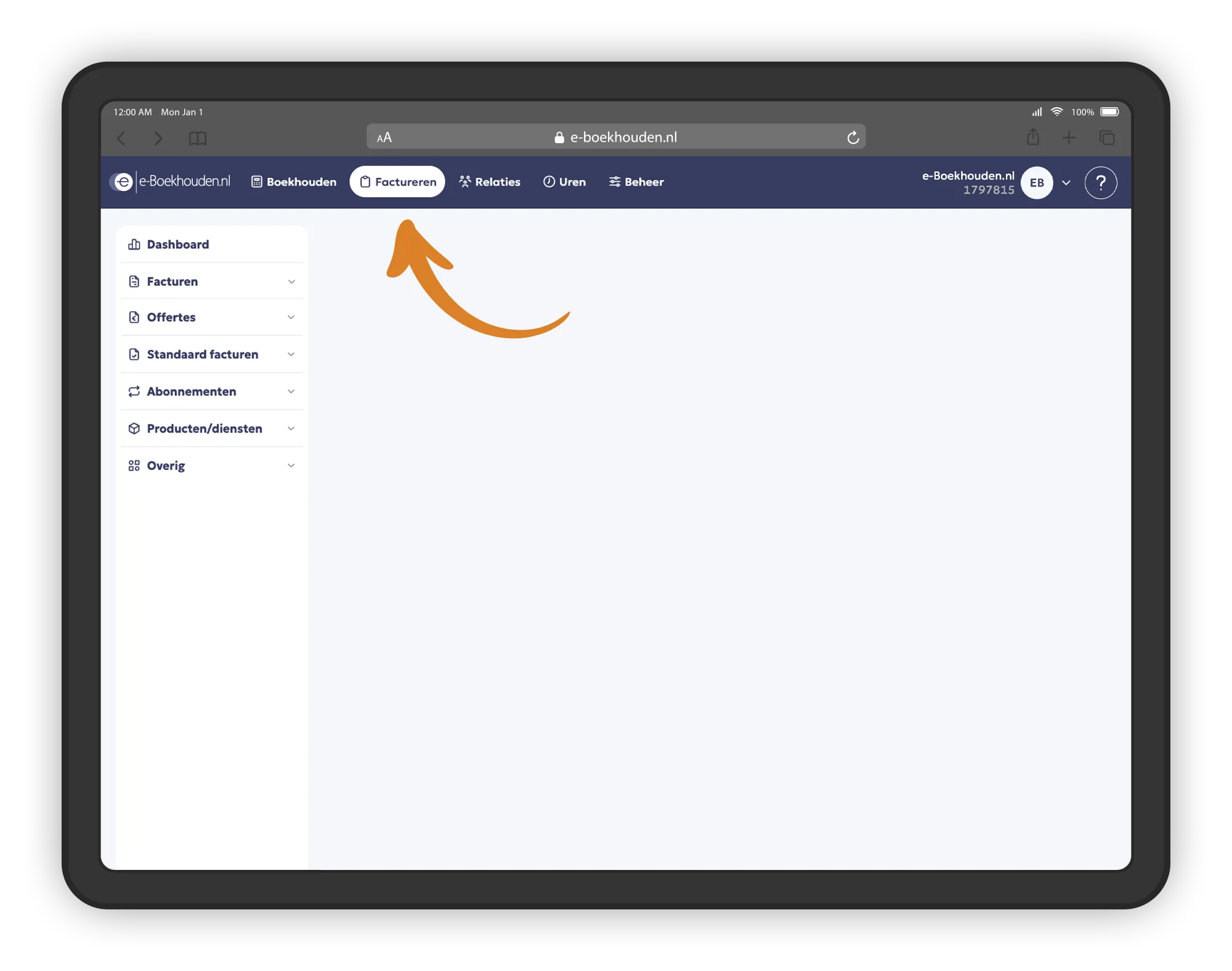 Factureren in e-Boekhouden.nl