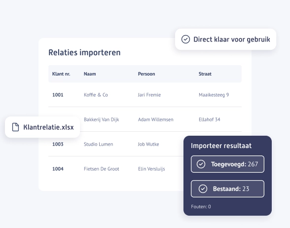 Relaties importeren in je boekhouding