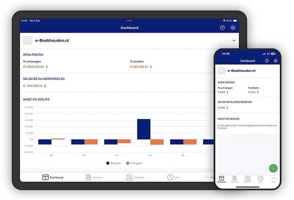 Mobiele app van e-Boekhouden.nl