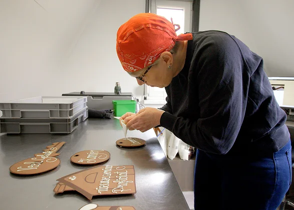 Irene van Chocopunt aan het werk